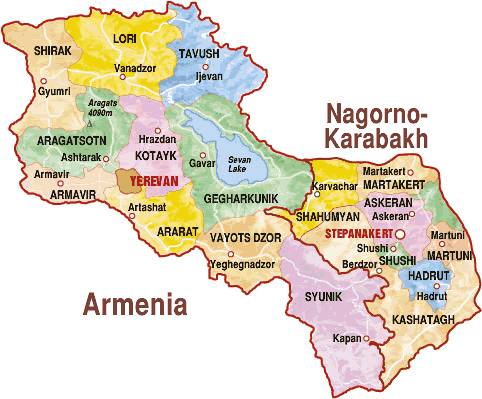 politique carte du Haut Karabakh